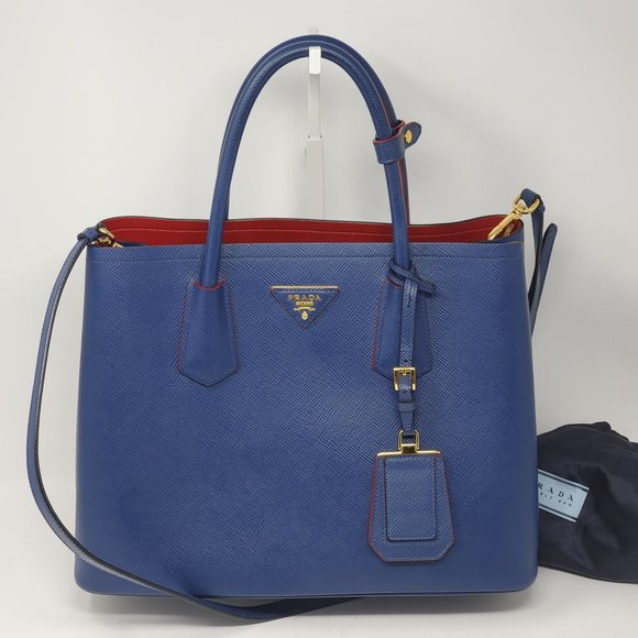 Prada Double Cuir Medium Saffiano Crossbody Bag - Picture 2 of 16